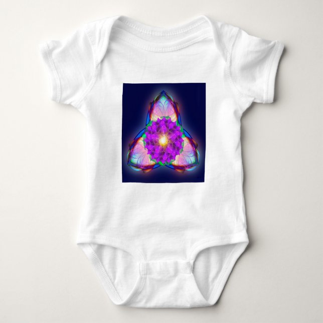 Trinity Lotus Baby Bodysuit (Front)