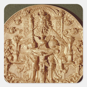 Trinity medal, recast version of original square sticker