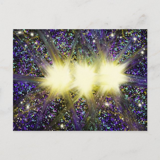 Trinity Modern Prophetic Christian Art Stars Space Postcard (Front)