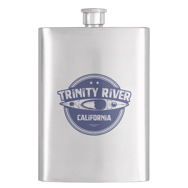 Trinity River California Kayaking Hip Flask (Front)