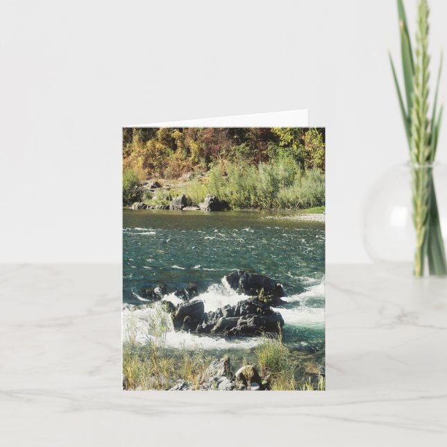 Trinity river in Hoopa, California...... Thank You Card (Front)