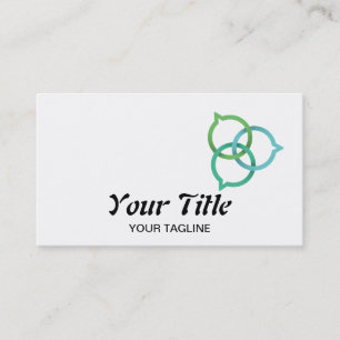 Trinity Speech Bubble Logo (greens) Business Card
