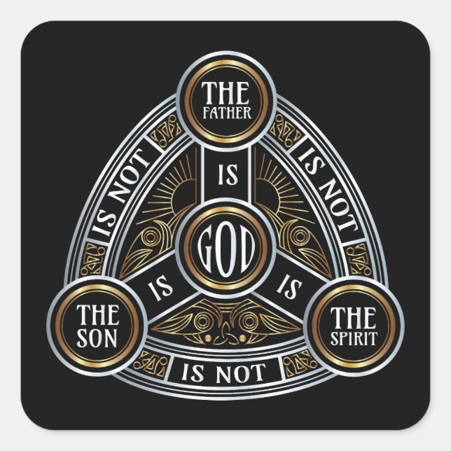 Trinity The Father, The Son And Holy Spirit Square Sticker (Front)