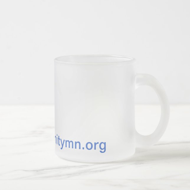 Trinitymn.org frosted glass mug (Right)