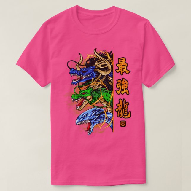 trio dragon T-Shirt (Design Front)