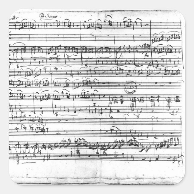 Trio, in E flat major 'Kegelstatt' Square Sticker (Front)