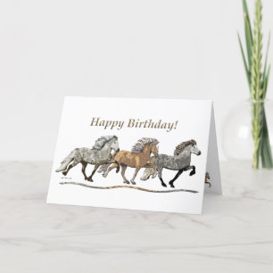 Trio in Tolt- Icelandic Horses Thank You Card
