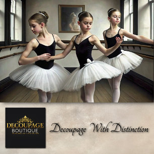 Trio in Tulle Ballerina Decoupage Tissue Paper