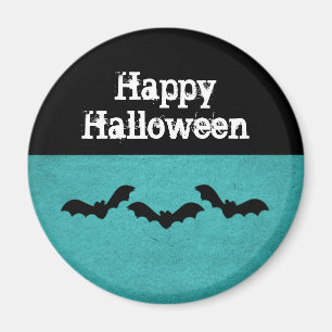 Trio of Bats Halloween Magnet, Teal Magnet