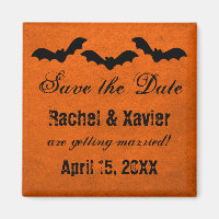 Trio of Bats Halloween Save the Date Magnet