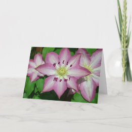 Trio of Clematis Mother's Day Card