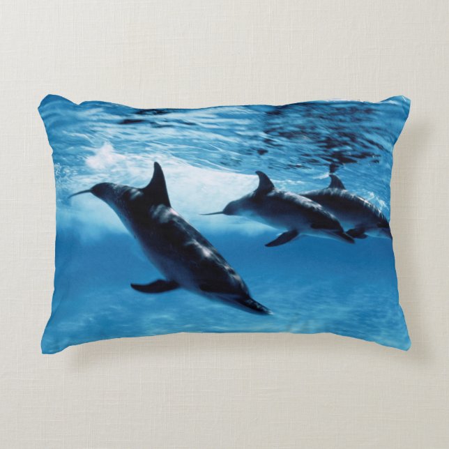 Trio of Dolphins Decorative Cushion (Front)