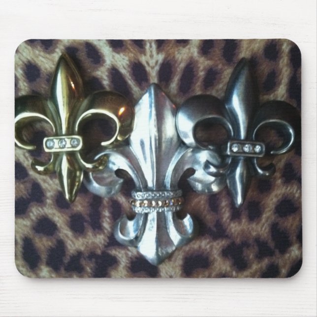 Trio of Fleur de lis Mouse Mat (Front)