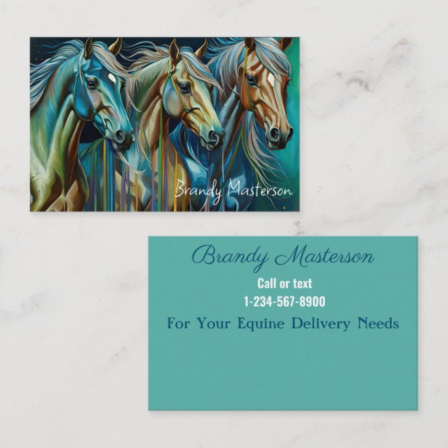 Trio of Horses  Business Card (Front/Back)