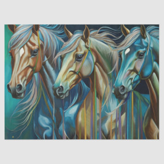 Trio of Horses Tissue Paper