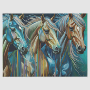 Trio of Horses  Tissue Paper