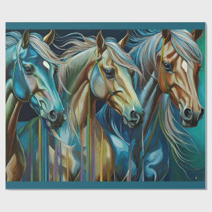 Trio of Horses  Wrapping Paper