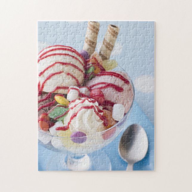 Trio of Ice Cream and Sweet Sundae Jigsaw Puzzle (Vertical)
