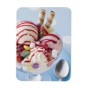 Trio of Ice Cream and Sweet Sundae Magnet