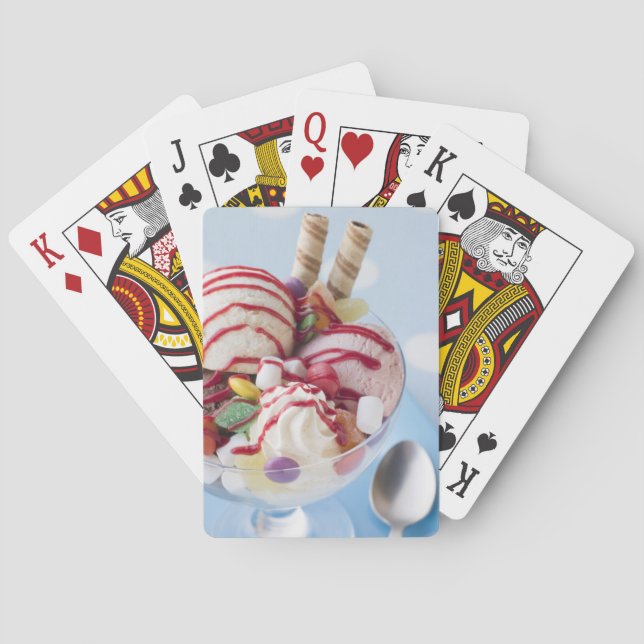 Trio of Ice Cream and Sweet Sundae Playing Cards (Back)