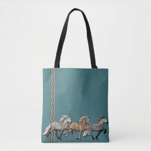 Trio of Icelandic Horses Tote Bag