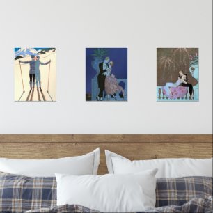 Trio of Love and Romance by George Barbier