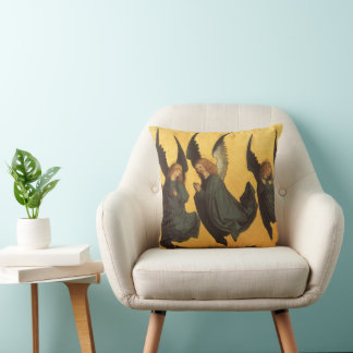 Trio of Renaissance Angels by Master of Housebook Cushion