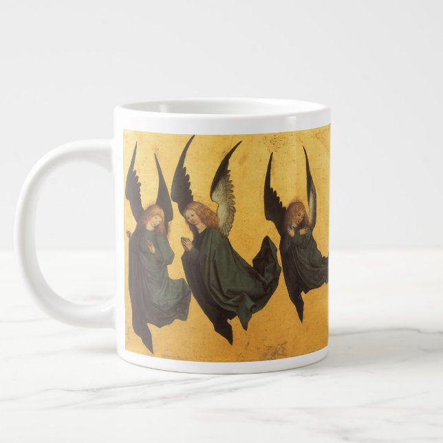 Trio of Renaissance Angels by Master of Housebook Large Coffee Mug (Left)