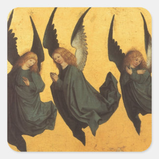Trio of Renaissance Angels by Master of Housebook Square Sticker