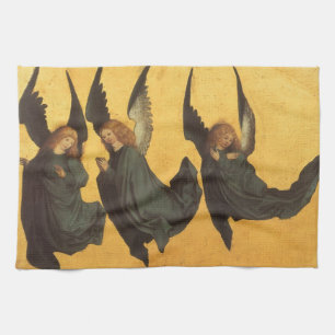 Trio of Renaissance Angels by Master of Housebook Tea Towel
