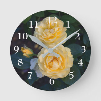 Trio of Roses  Round Clock
