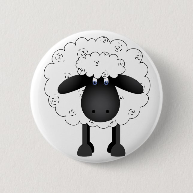 Trio Of Sheep 6 Cm Round Badge (Front)