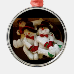TRIO OF "SNOWMEN" CHRISTMAS ORNAMENT