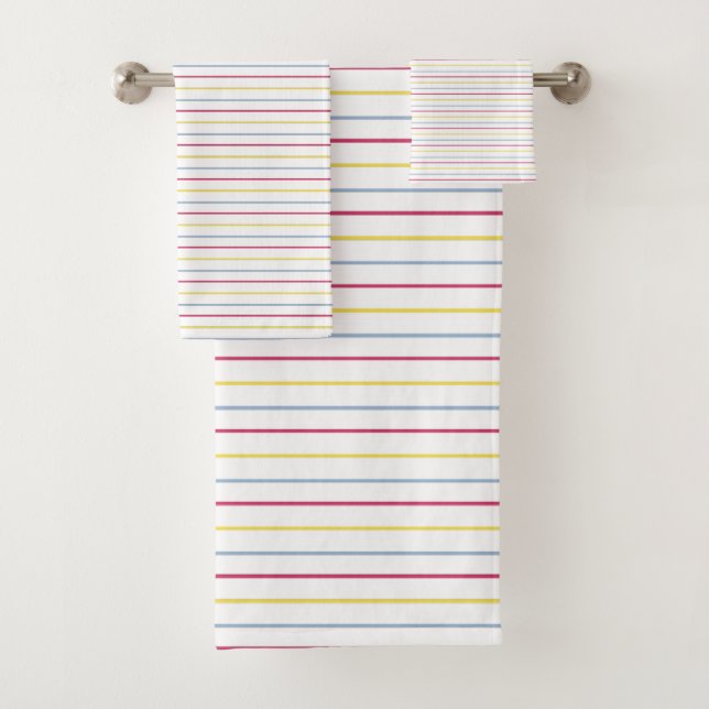 Trio of Stripes Bath Towel Set (Insitu)
