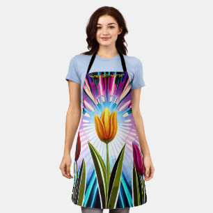 Trio of Tulips: A Burst of Springtime Beauty Apron