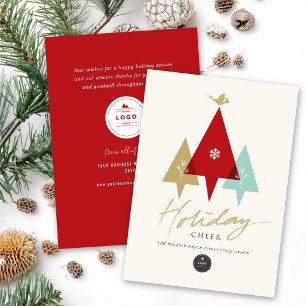 Trio Trees Dove And Holiday Cheer Modern Business