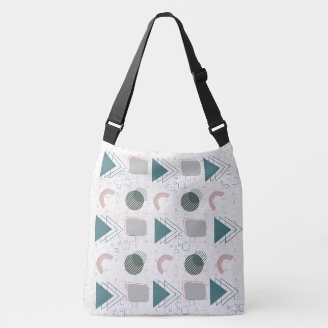 Trio Triangle Abstract  Crossbody Bag (Front)