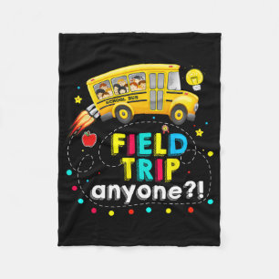 Trip Anyone Magic School Bus Kid Teacher Test Day  Fleece Blanket