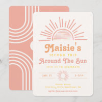 Trip Around The Sun Invitation | Boho Birthday