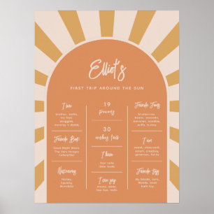 Trip Around the Sun Milestone Poster