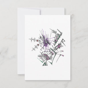 Trip Colourful Abstract Tribal Tattoo Art Thank You Card