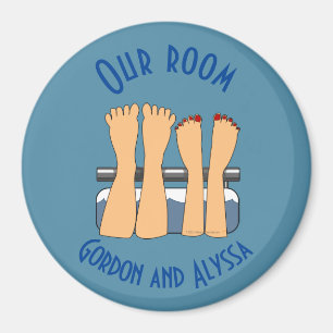 Trip Funny Feet Cruise Ship Stateroom Door Marker Magnet