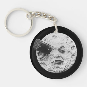 trip moon vintage movie cinema cc0 film georges me key ring