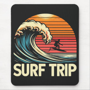 Trip Surf Retro Sunset Mouse Mat