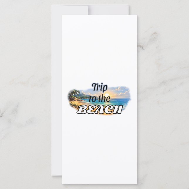 Trip to the Beach Tropical Sunset Escape Design (Front)