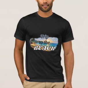 Trip to the Beach Tropical Sunset Escape Design T-Shirt