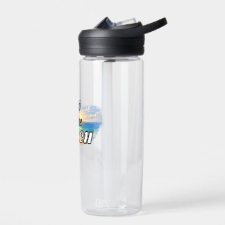 Trip to the Beach Tropical Sunset Escape Design Water Bottle