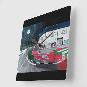 Trip to the Dentist Painting by Alfred Fox Square Wall Clock