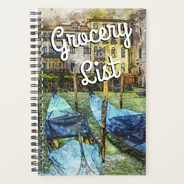 Trip to the Grocery Store Venice Gondolas Planner (Front)