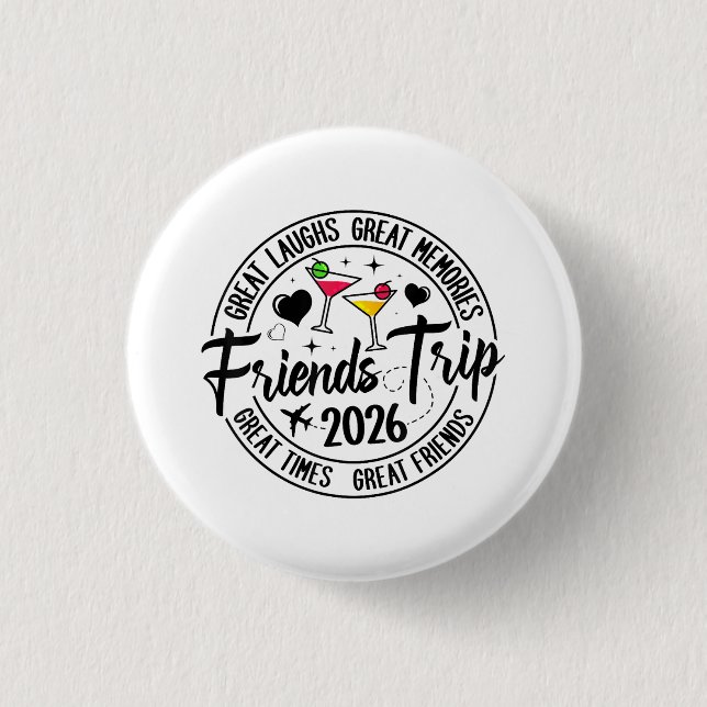 Trip Vacation 2026 Friends Matching Group 3 Cm Round Badge (Front)